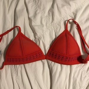 Triangl swimwear red bikini top